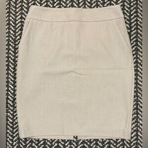 EXPRESS High Rise Pencil Skirt in Cream Size 12